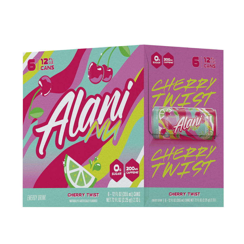 Energy Drink, Cherry Twist Limited Time Only, 12 fl oz cans, 6-pack (6 cans)