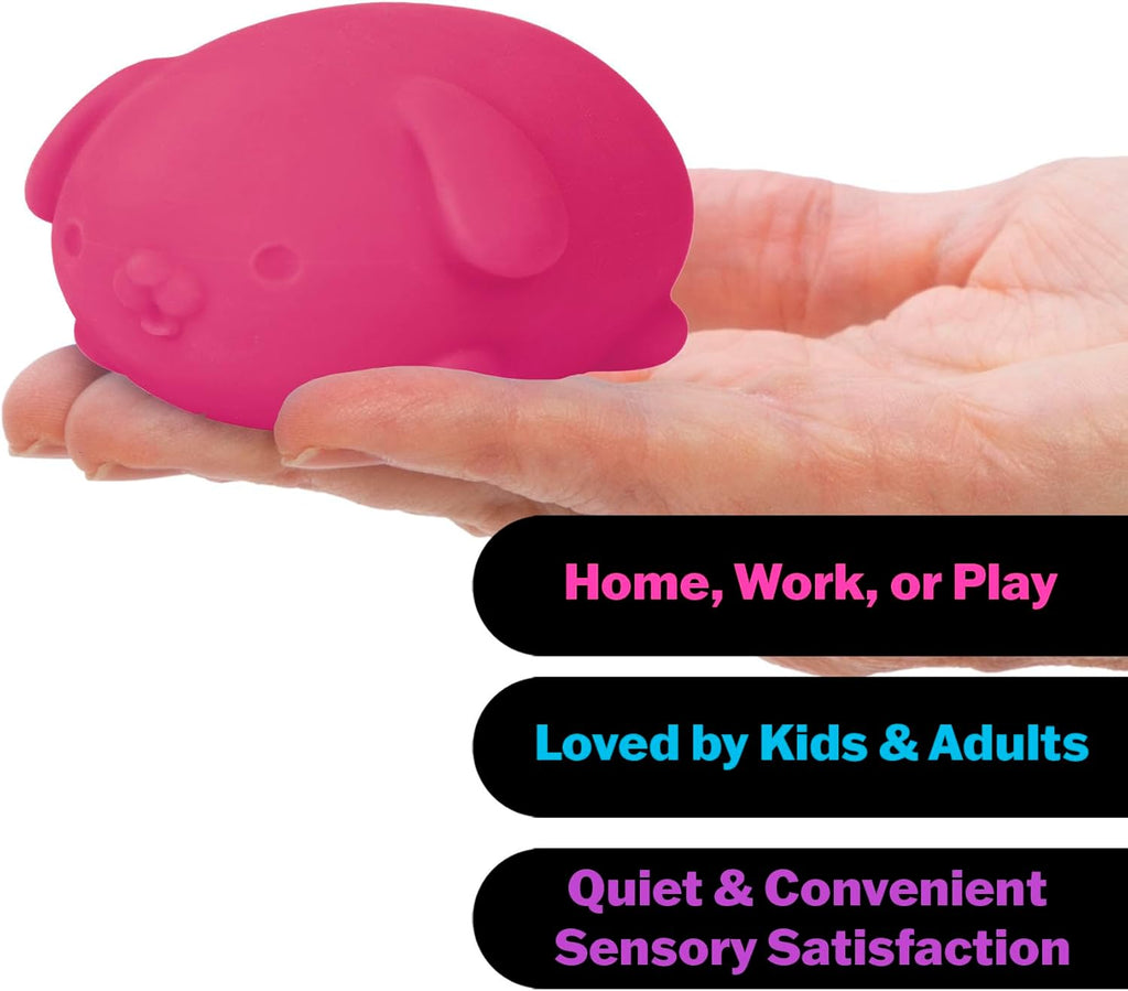 Schylling NeeDoh Funky Pups – Squishy Sensory Toy – Soft Dough Filling – Ages 3 and Up - Color May Vary; One Dog Per Pack
