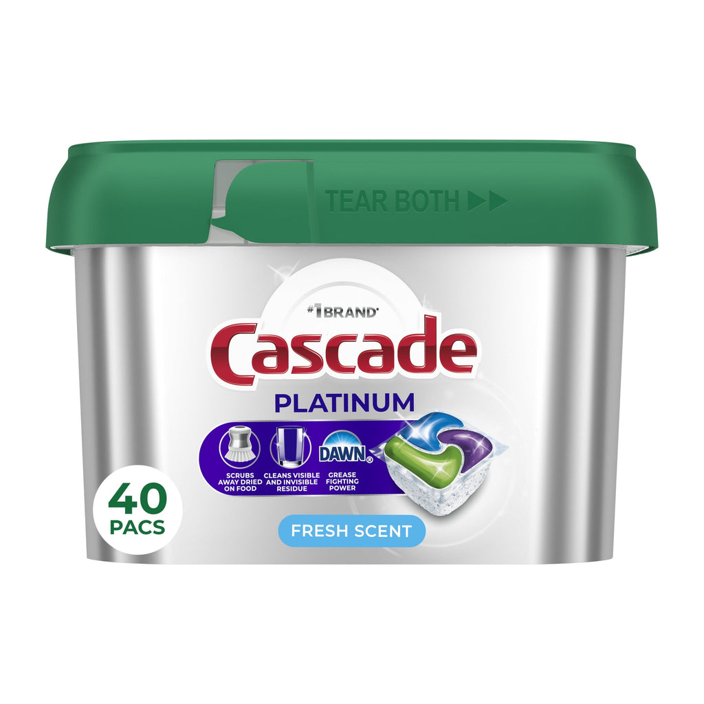 Platinum Dishwasher Pods, Dishwasher Detergent, Dish Detergent Soap, Fresh, 40 Count