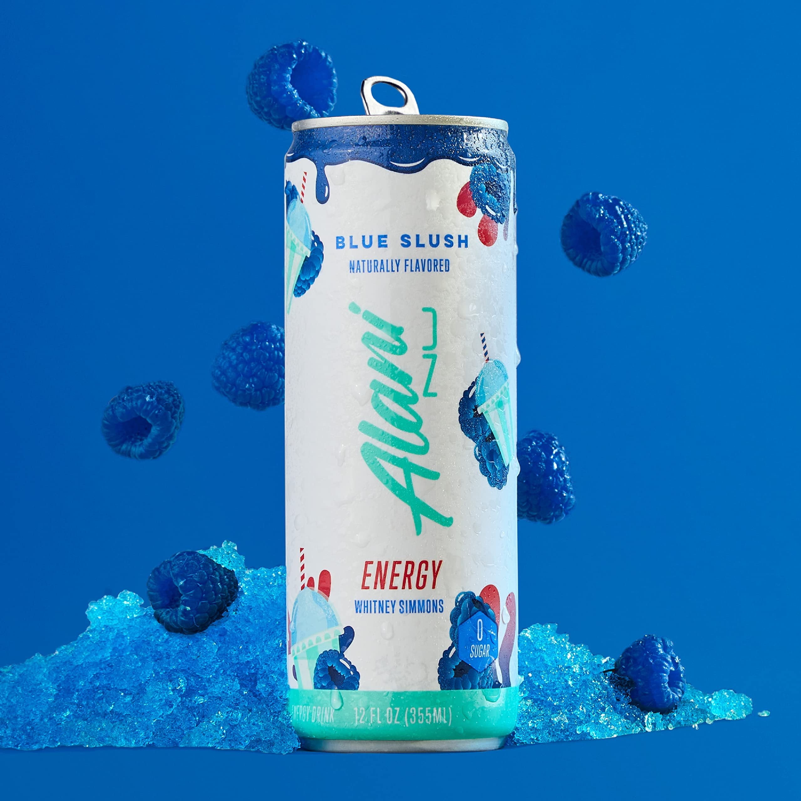 Sugar-Free Energy Drink, Pre-Workout Performance, Blue Slush, 12 oz Cans (Pack of 12)