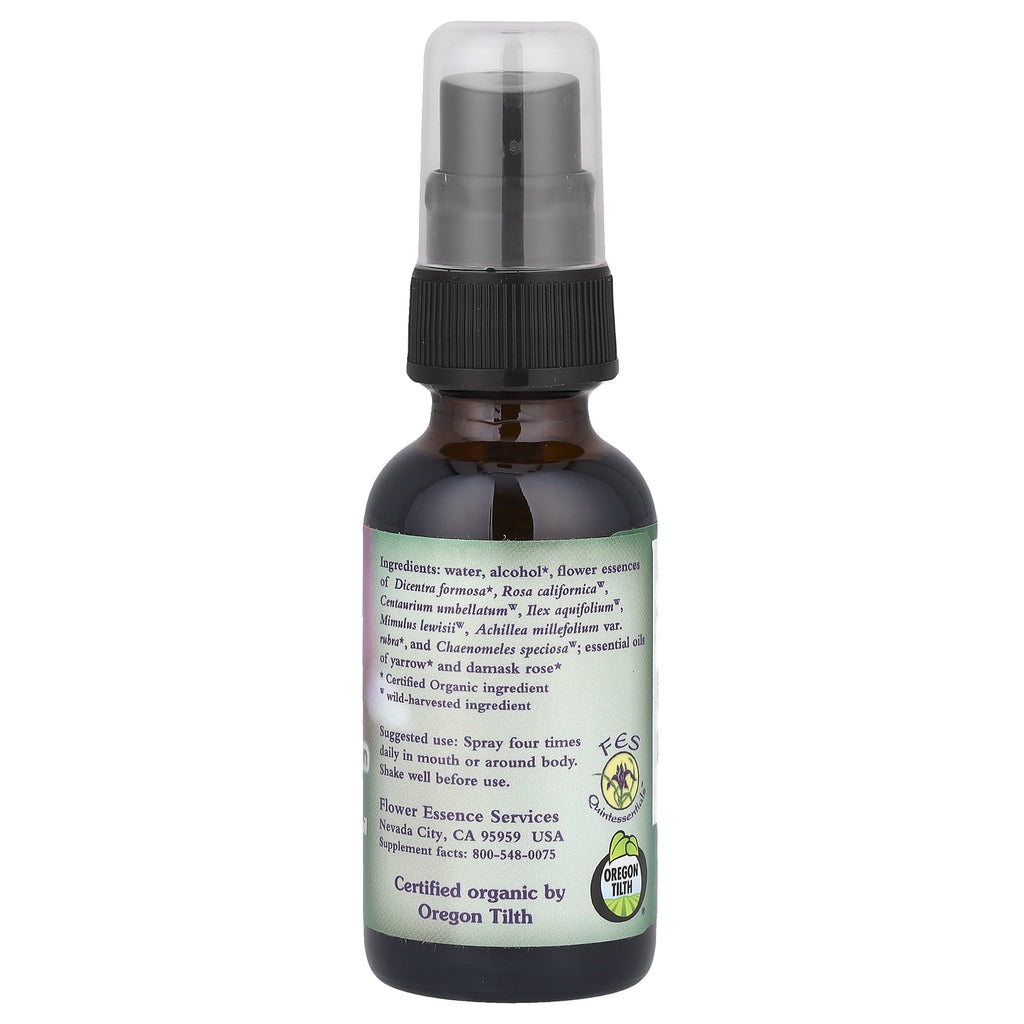 Flower Essence Services Sacred Heart, Flower Essence &amp; Essential Oil, 1 fl oz (30 ml)