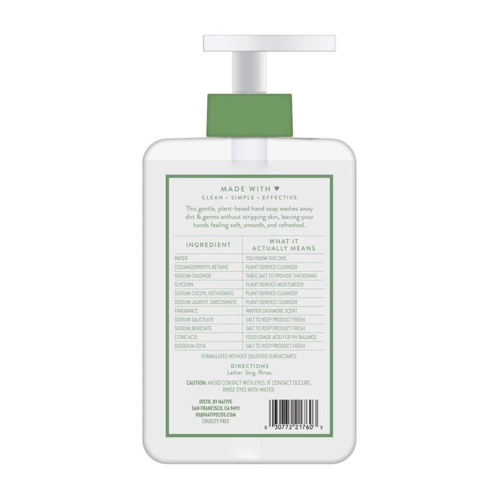 Winter Cashmere Limited Edition Liquid Hand Soap 13 fl oz