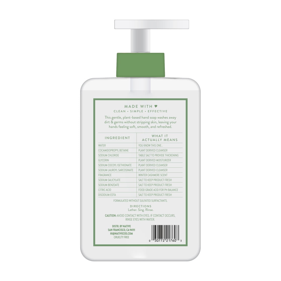 Winter Cashmere Limited Edition Liquid Hand Soap 13 fl oz