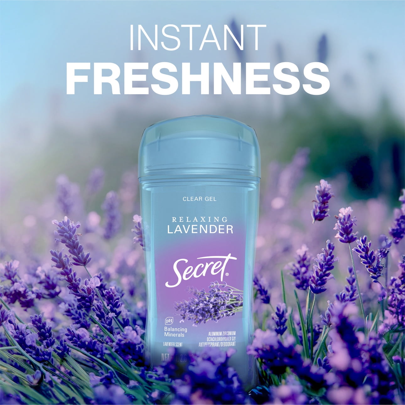 Clear Gel and Deodorant for Women, Refreshing Lavender, 3.4 oz