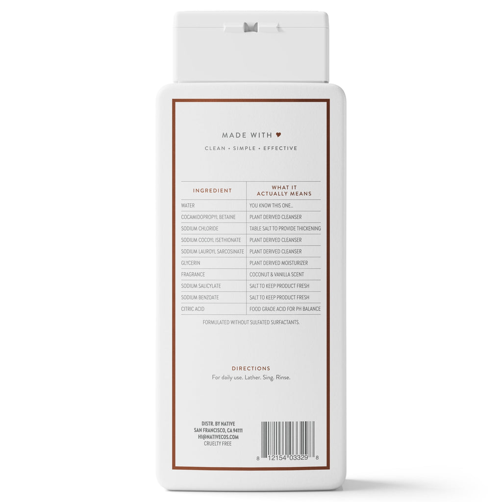 Coconut &amp; Vanilla Body Wash, 18 fl oz