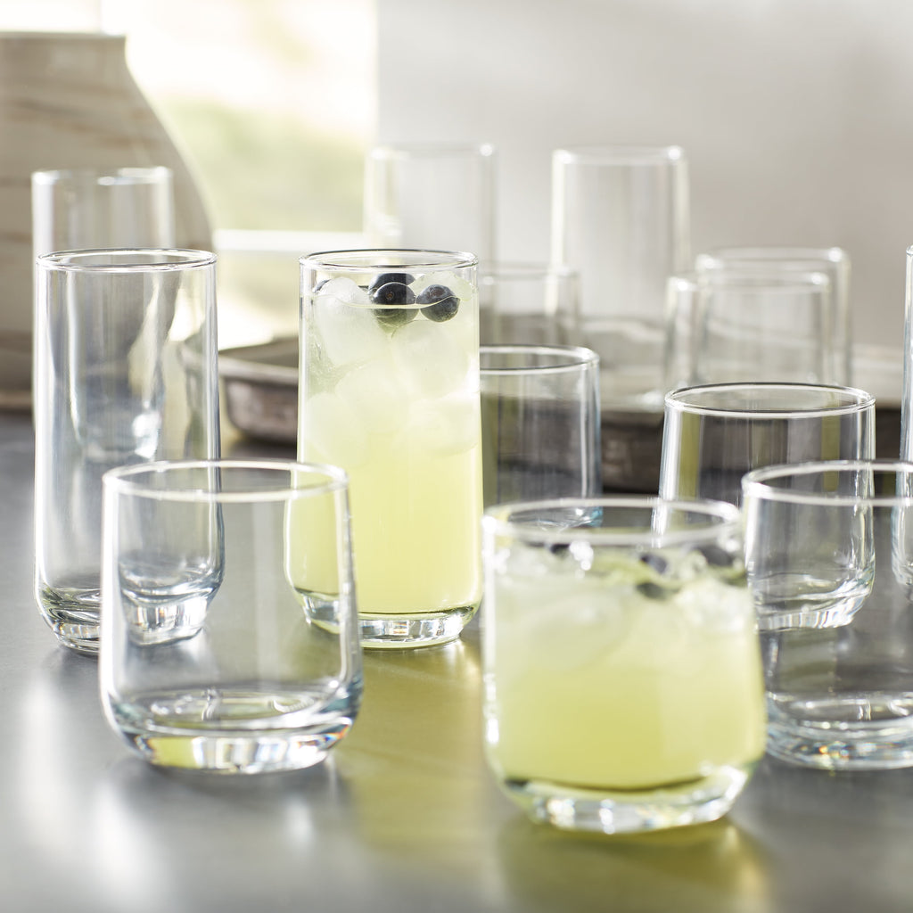 Better Homes &amp; Gardens Josie Glass Drinkware, Set of 16