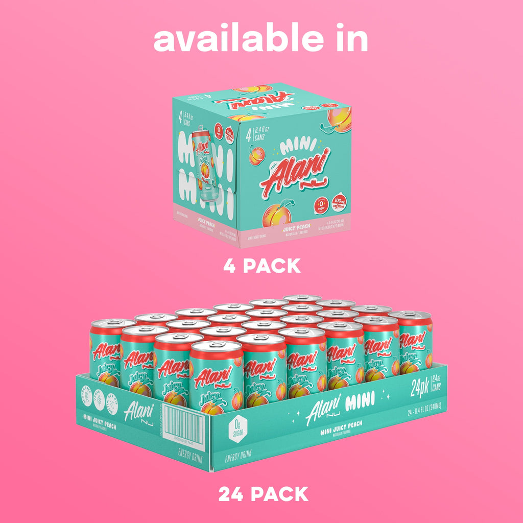 Sugar Free Energy Drink Mini, Cherry Slush, 8.4 fl oz, 4 Pack, Cans, 100mg Caffeine