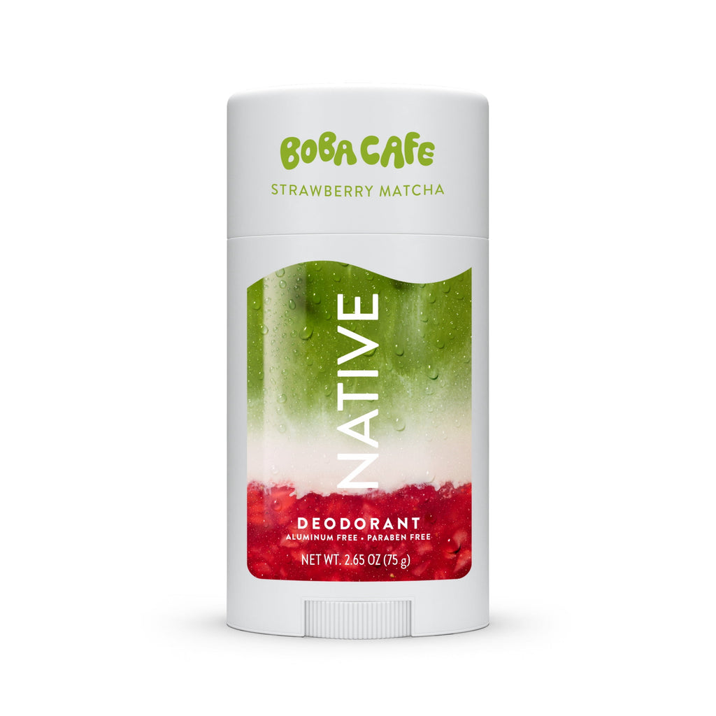 Aluminum Free Deodorant, Limited Edition Berry Blossom Tea, 72 Hour Odor Protection, for Women and Men, Boba Café, 2.65oz