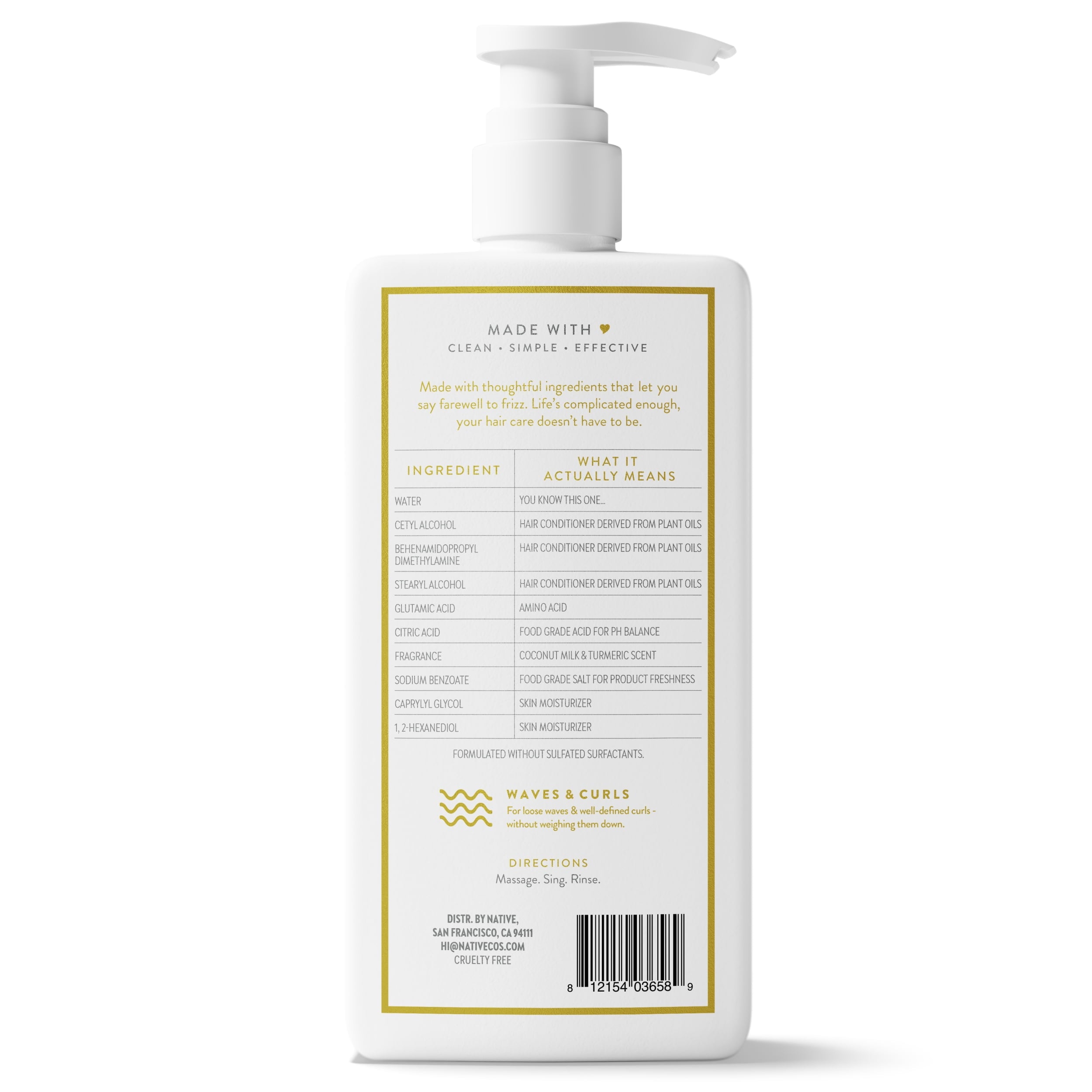 Conditioner Coconut Milk and Turmeric 16.5 fl oz