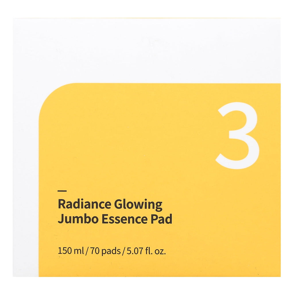 No.3 Radiance Glowing Jumbo Essence Pad, 70 Pads, 5.07 fl oz (150 ml)