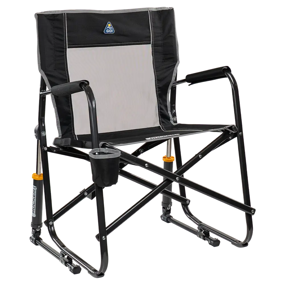 Front right view of the black Freestyle Rocker.