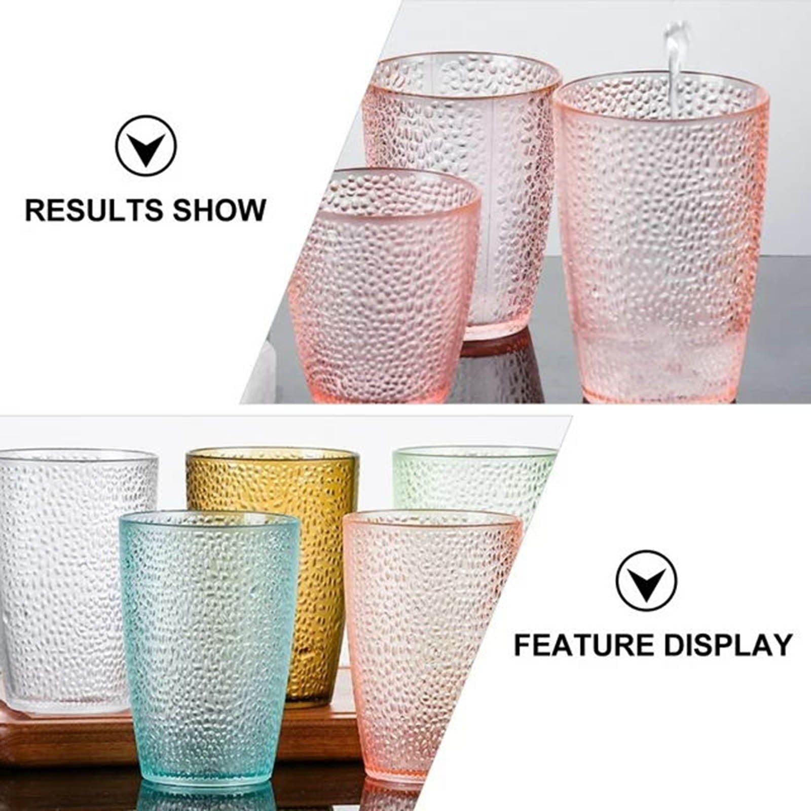 7oz Acrylic Drinking Glasses, 4Pcs Tumblers Drinkware Unbreakable Water Glasses Cups &amp; for Home Outdoors Restaurant, Emerald