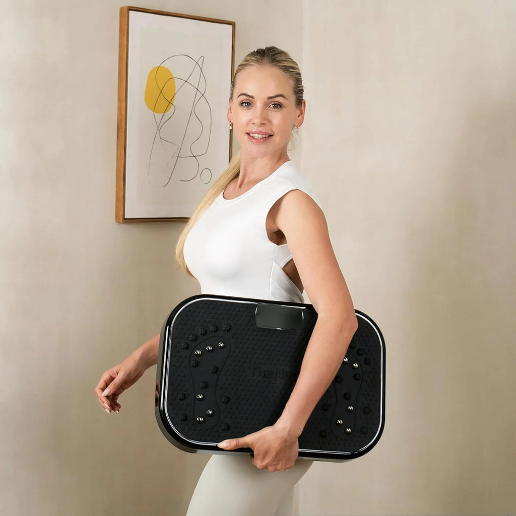 TheNeat Vibration Plate Exercise Machine, Whole Body Workout Vibration Fitness Platform, 330 Lbs Capacity, Low Noise Vibrating Plate Machine for Home & Office, NeatShake