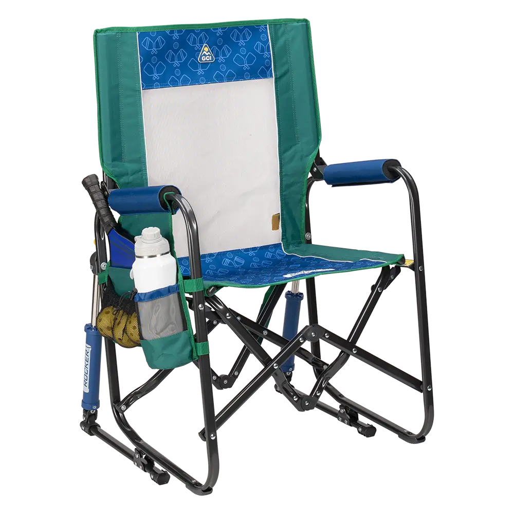 The front right side angle of the Pickleball Stowaway Rocker. 