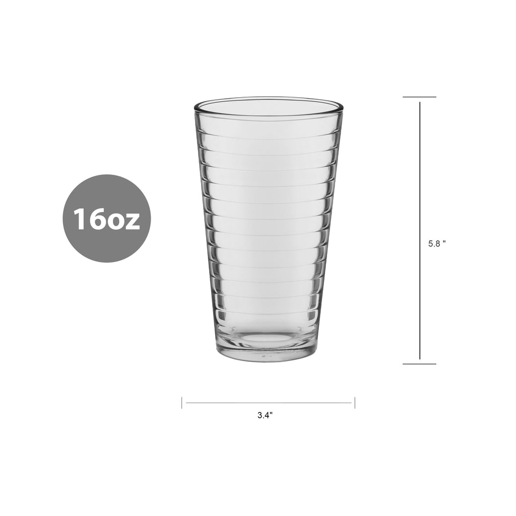 Gallant Glass Drinkware Set, 16.2 oz, 8-Piece
