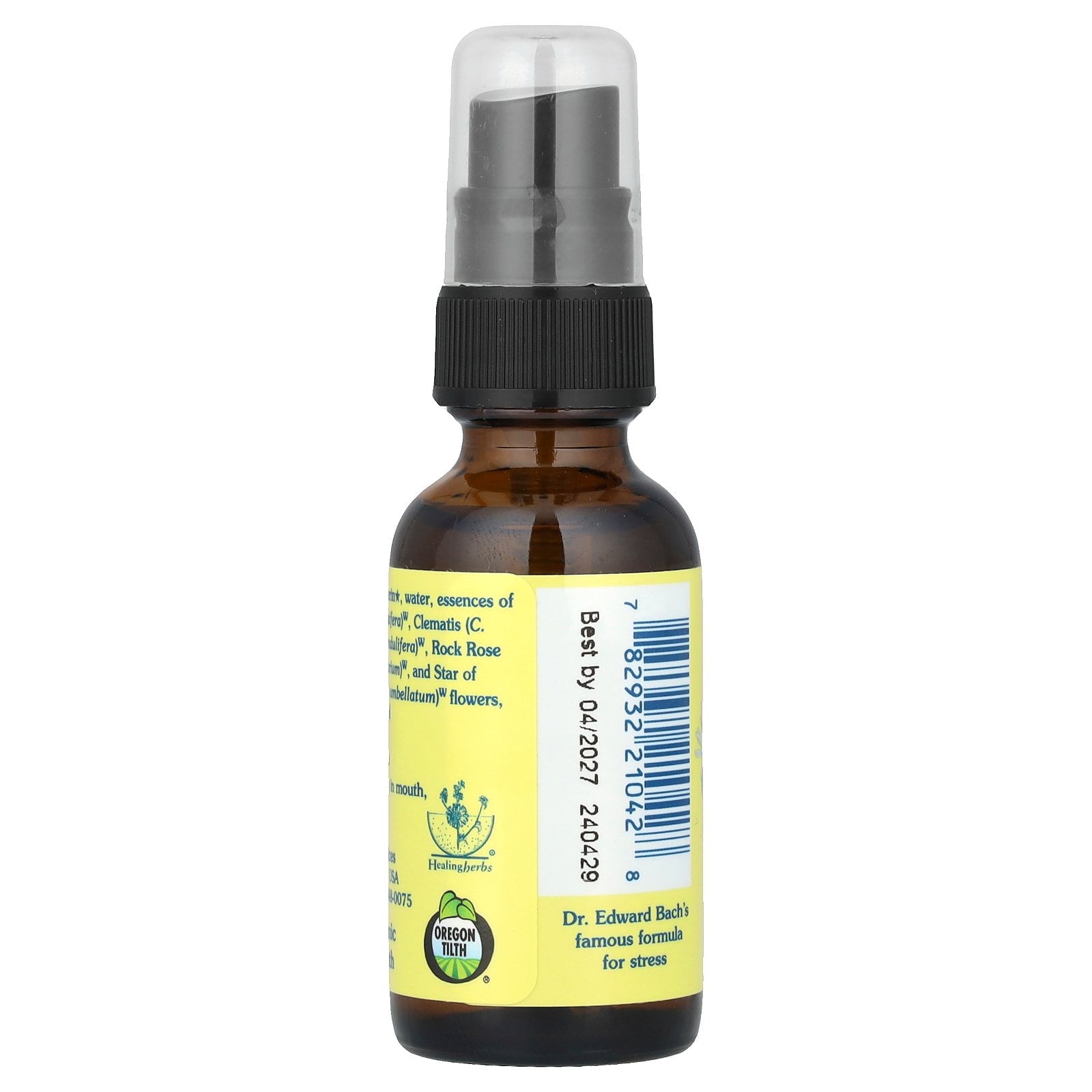 Flower Essence Services Five-Flower Formula, Flower Essence Spray, Non-Alcoholic, 1 fl oz (30 ml)