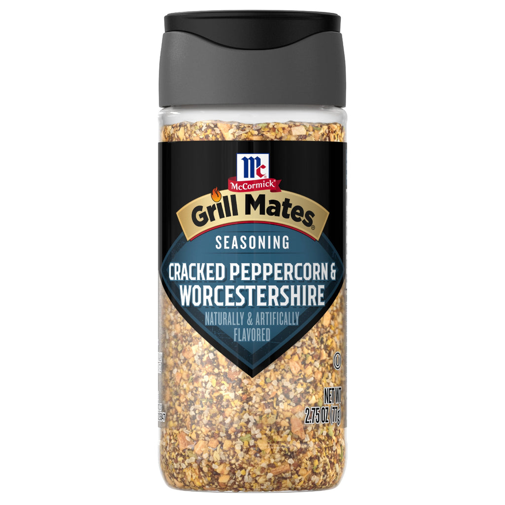 Kosher Cracked Peppercorn &amp; Worcestershire Seasoning, 2.75 oz Bottle
