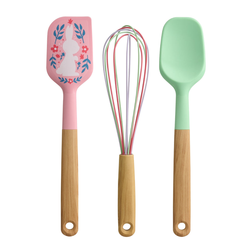 Way To Celebrate 3-Piece Baking Tool Set, Green, Pink and Purple