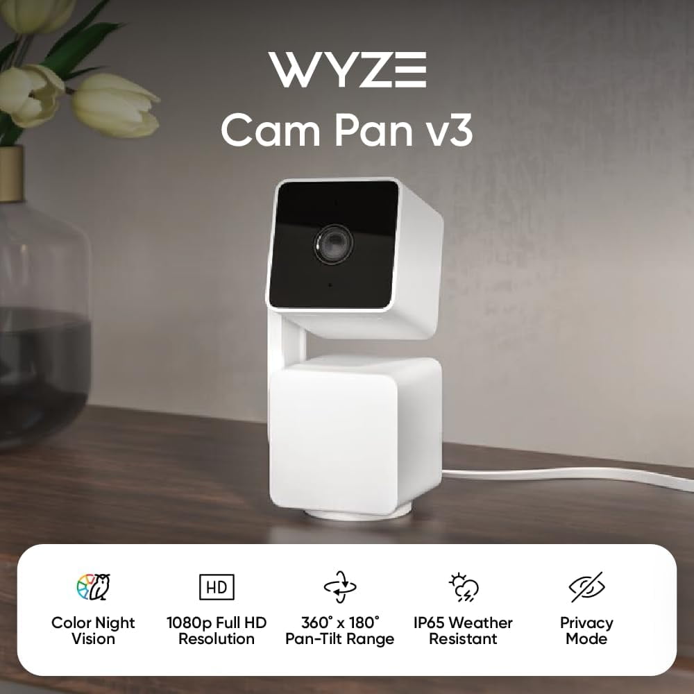 Cam Pan v3 Indoor/Outdoor 1080p Pan/Tilt Wi-Fi Security Camera
