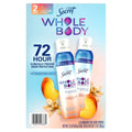 Whole Body Deodorant Spray, Peach &amp; Vanilla Blossom - Aluminum-Free, Scented - 2 Count, 3.5 oz