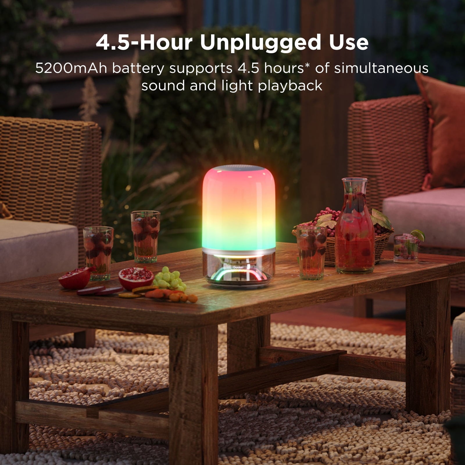 Table Lamp 2 Pro x Sound, Smart Cordless Table Lamp with Speaker, Music-Light Sync, 16 Music Modes &amp; 100+ Scene Modes, Work with Matter, DIY Customized Rechargeable Desk Lamp for Bedroom