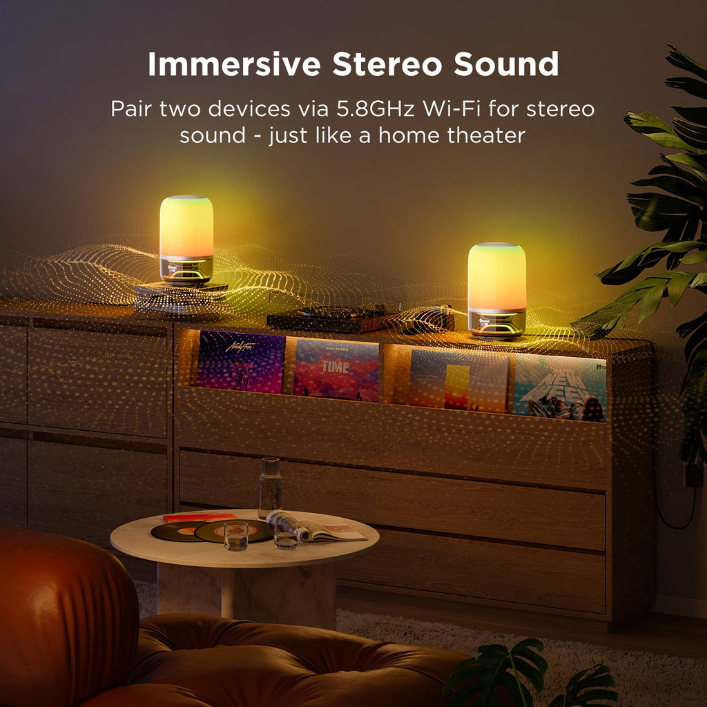 Table Lamp 2 Pro x Sound, Smart Cordless Table Lamp with Speaker, Music-Light Sync, 16 Music Modes &amp; 100+ Scene Modes, Work with Matter, DIY Customized Rechargeable Desk Lamp for Bedroom
