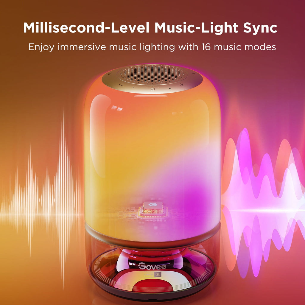 Table Lamp 2 Pro x Sound, Smart Cordless Table Lamp with Speaker, Music-Light Sync, 16 Music Modes &amp; 100+ Scene Modes, Work with Matter, DIY Customized Rechargeable Desk Lamp for Bedroom