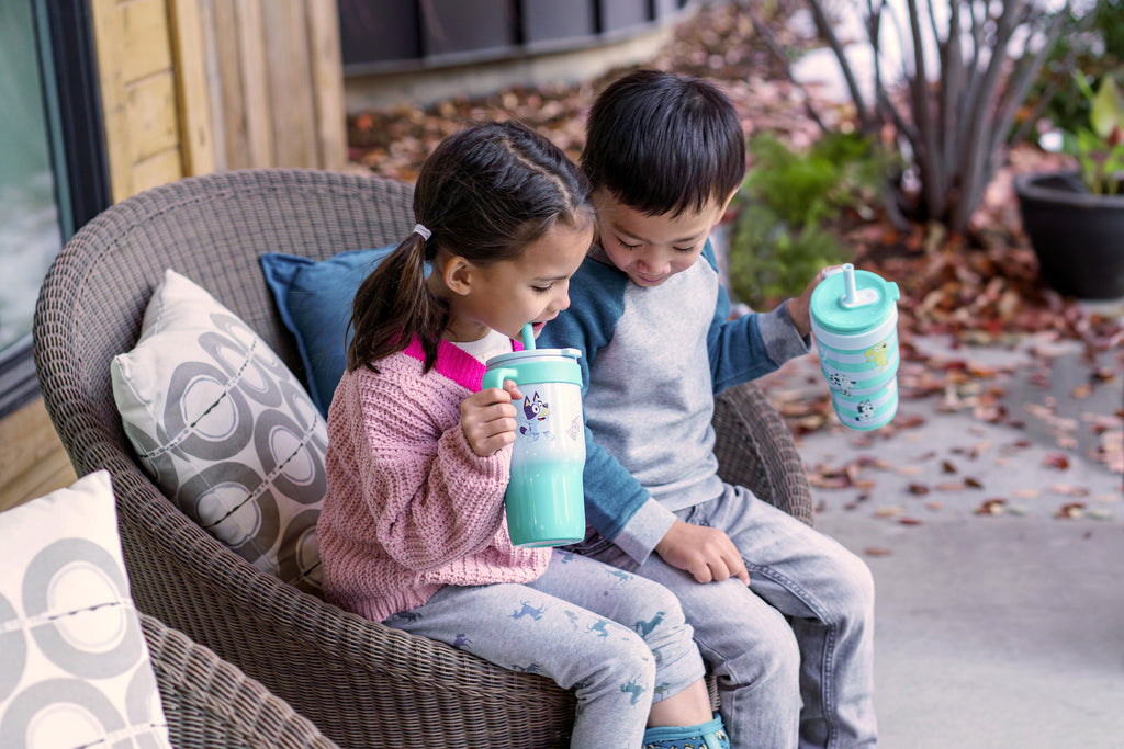 18oz Stitch Kids Straw Handle Tumbler