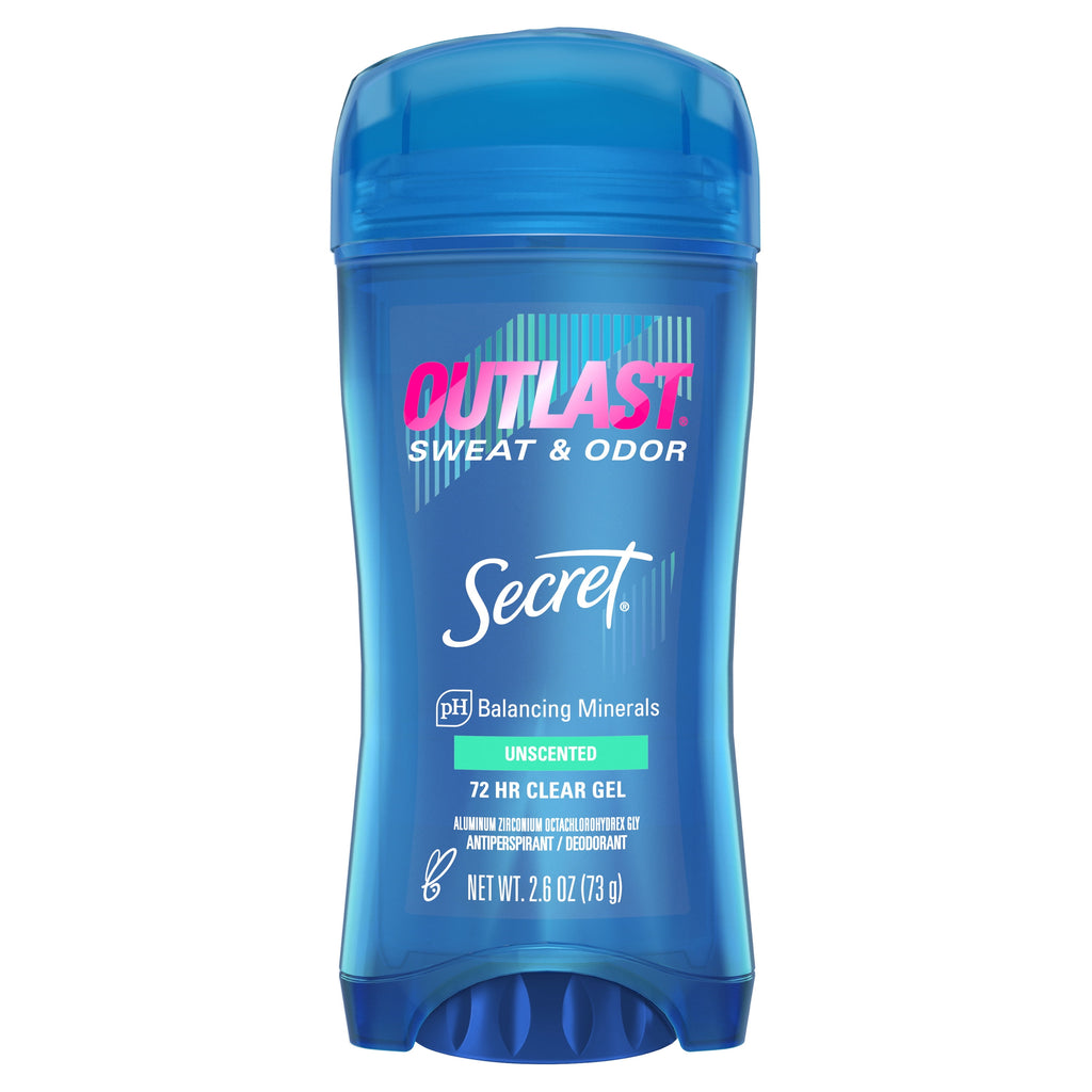 Outlast Clear Gel Antiperspirant Deodorant for Women, Unscented 2.6 oz