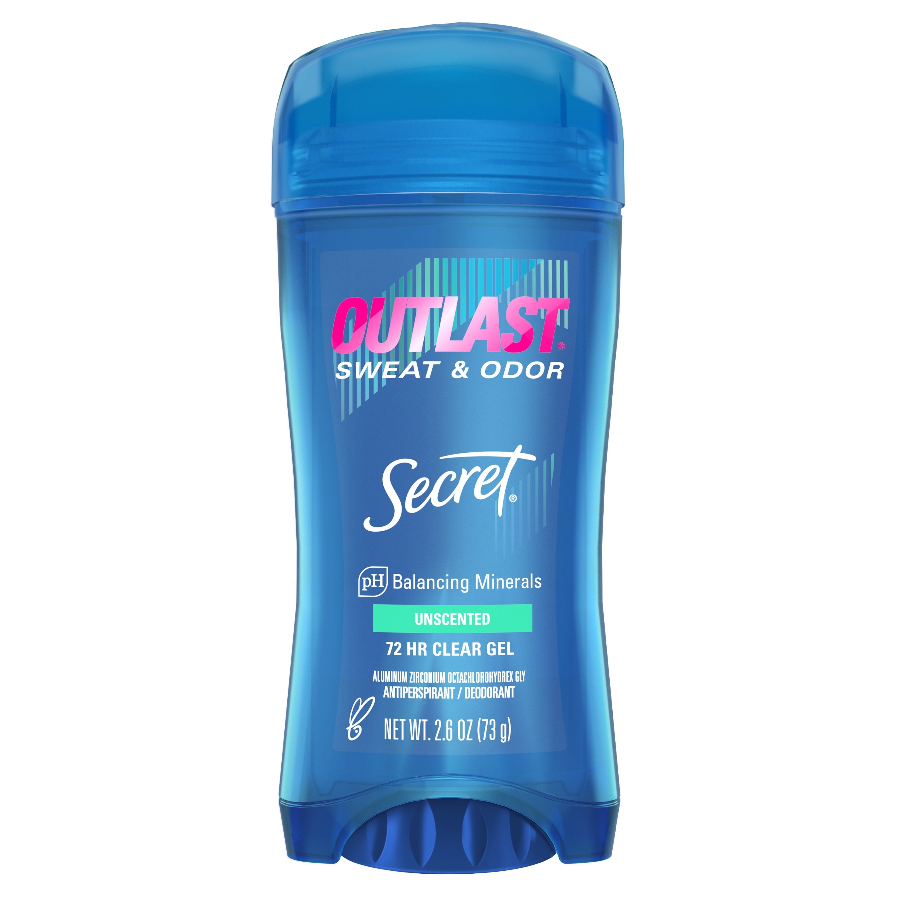 Outlast Clear Gel Antiperspirant Deodorant for Women, Unscented 2.6 oz