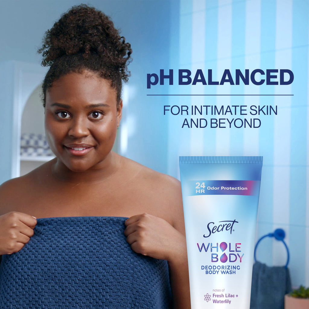 Feminine Wash 24 HR Deodorizing Body Wash for Women, Lilac &amp; Waterlily, 7oz