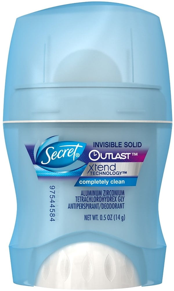 Outlast Invisible Solid Antiperspirant &amp; Deodorant, Completely Clean 0.50 oz (Pack of 4)