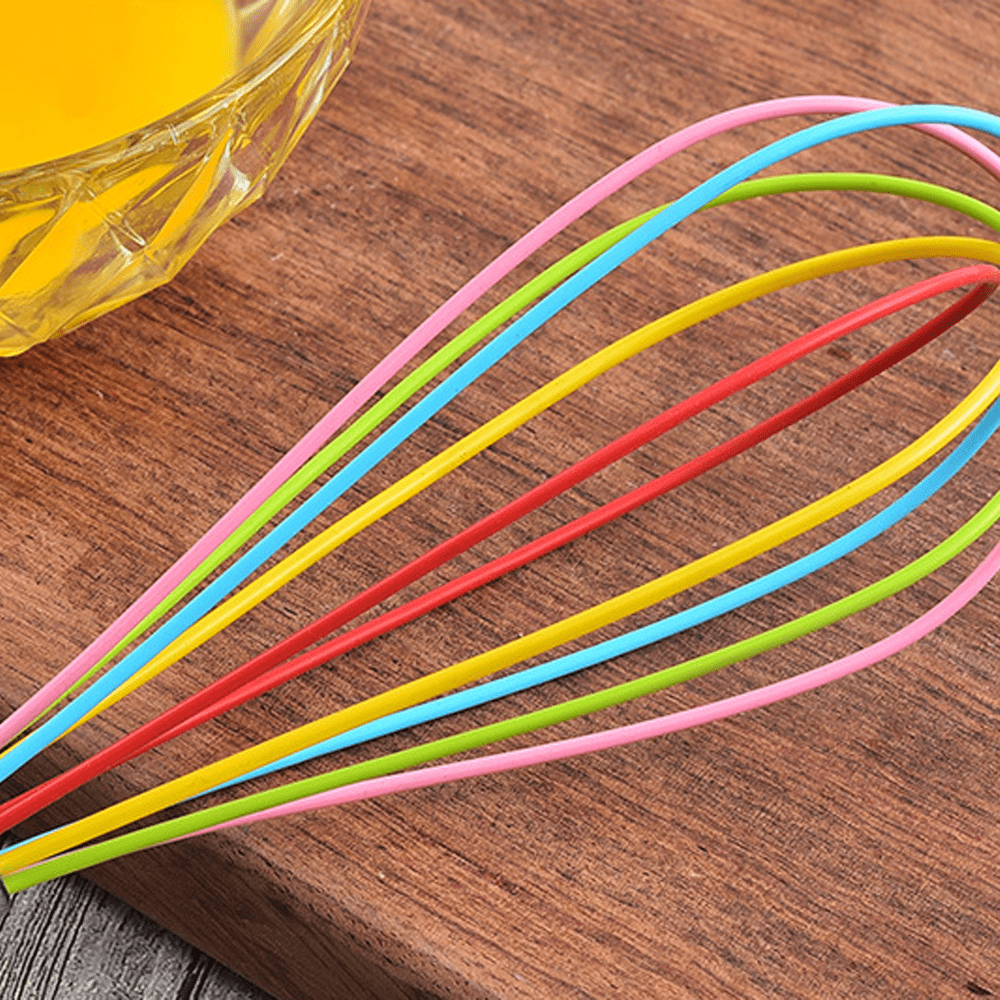 DISEN 2 Piece Silicone Whisk Set Multicolor Kitchen Tools, 10 Inches + 8 Inches