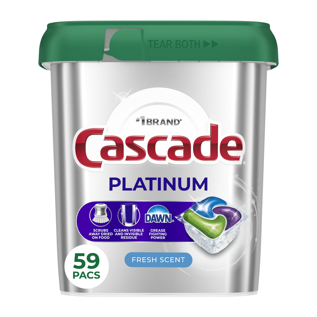 Platinum Dishwasher Pods, Dishwasher Detergent Soap Tabs, Fresh, 59 Count