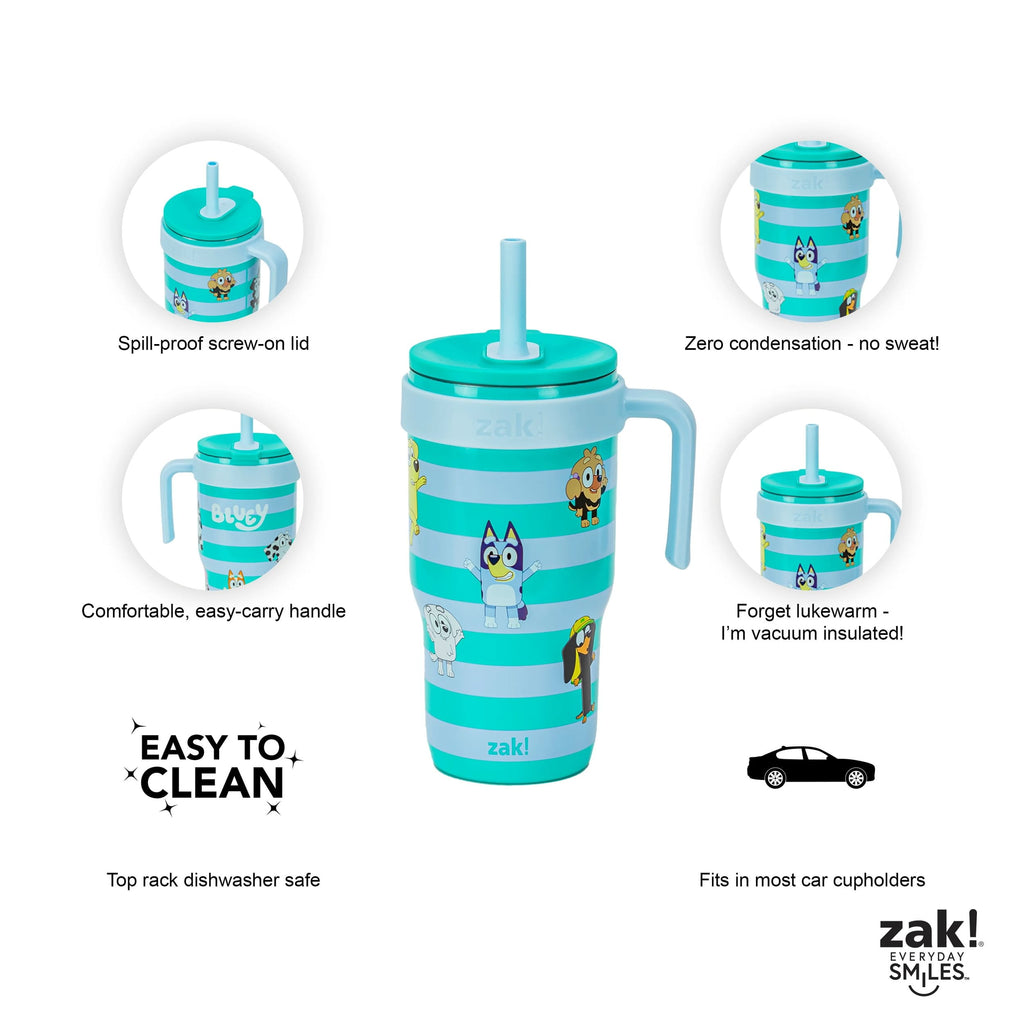 18oz Stitch Kids Straw Handle Tumbler