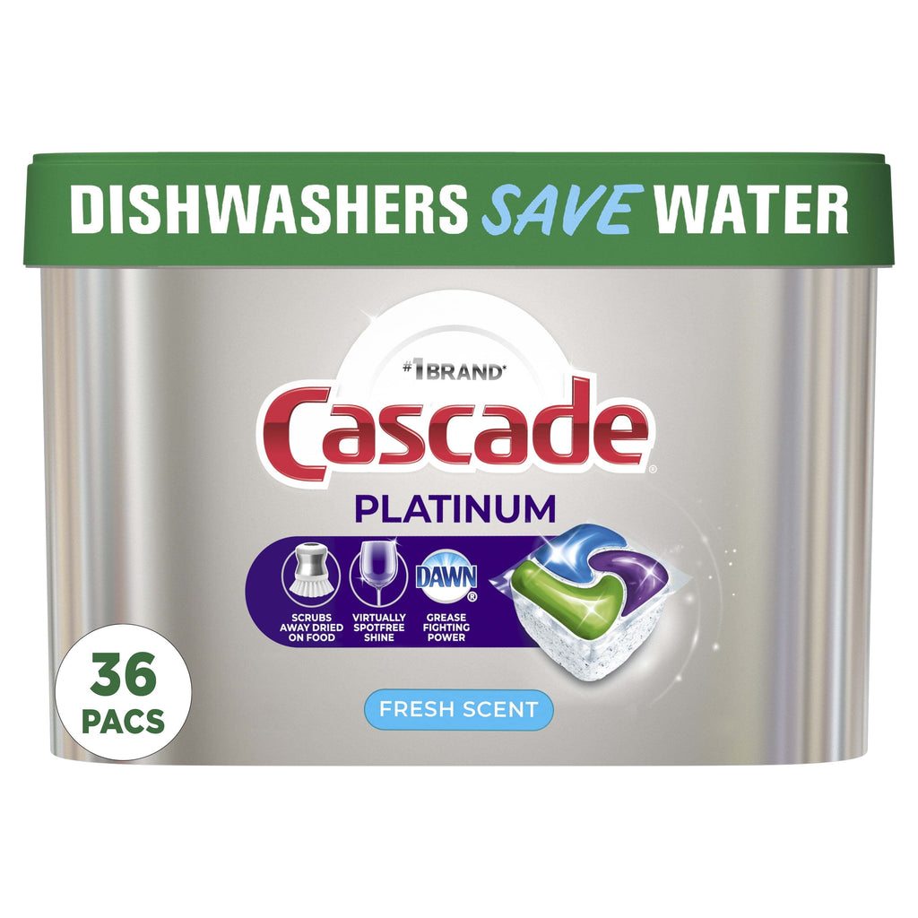 Platinum Action Pacs, Dishwasher Detergent, Fresh, 36 Count