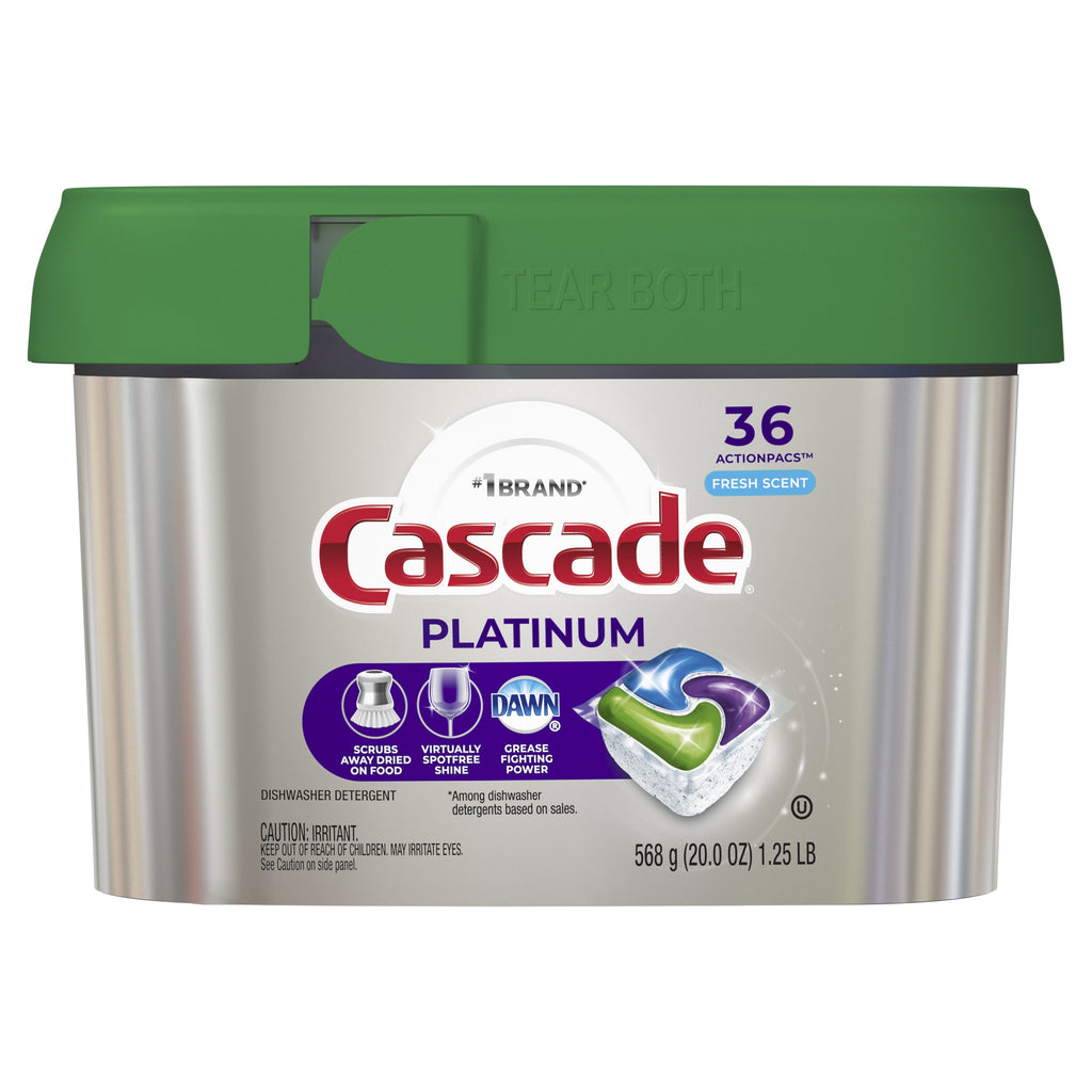 Platinum Action Pacs, Dishwasher Detergent, Fresh, 36 Count