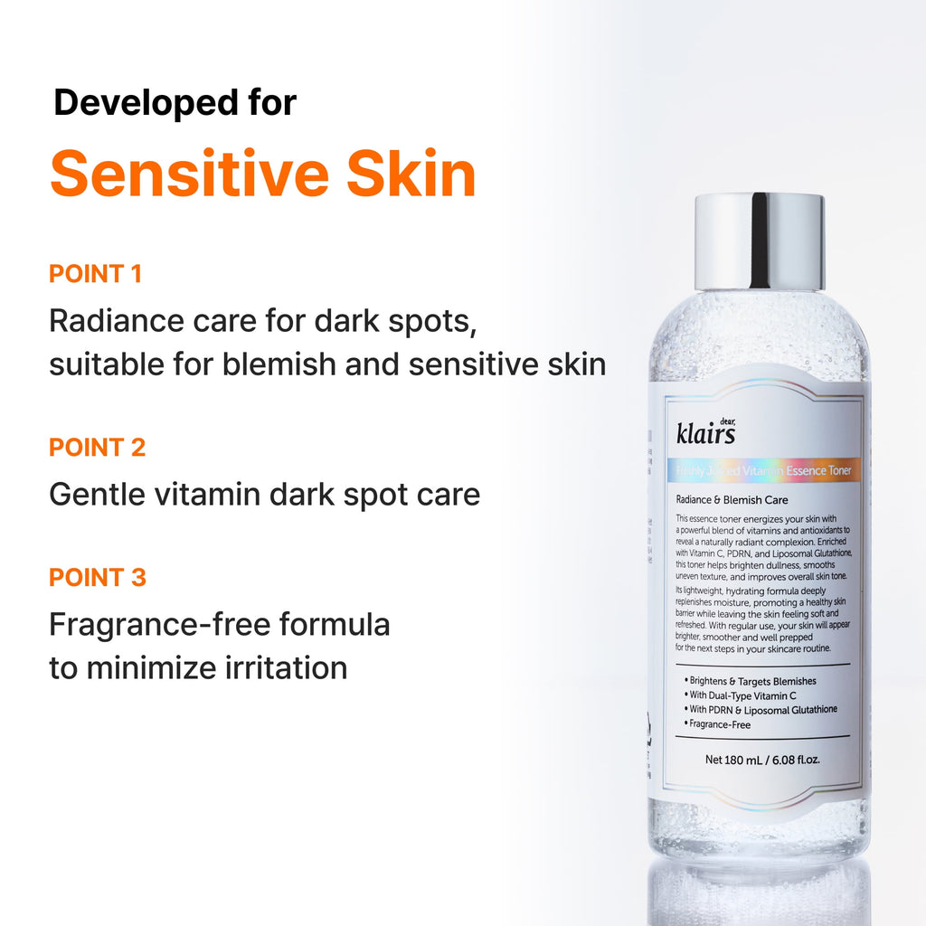 [Dear Klairs] Freshly Juiced Vitamin Essence Toner 6.08 fl oz (180 ml)