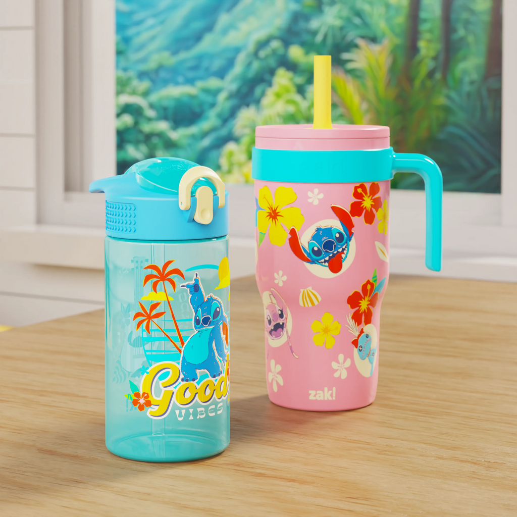 18oz Stitch Kids Straw Handle Tumbler