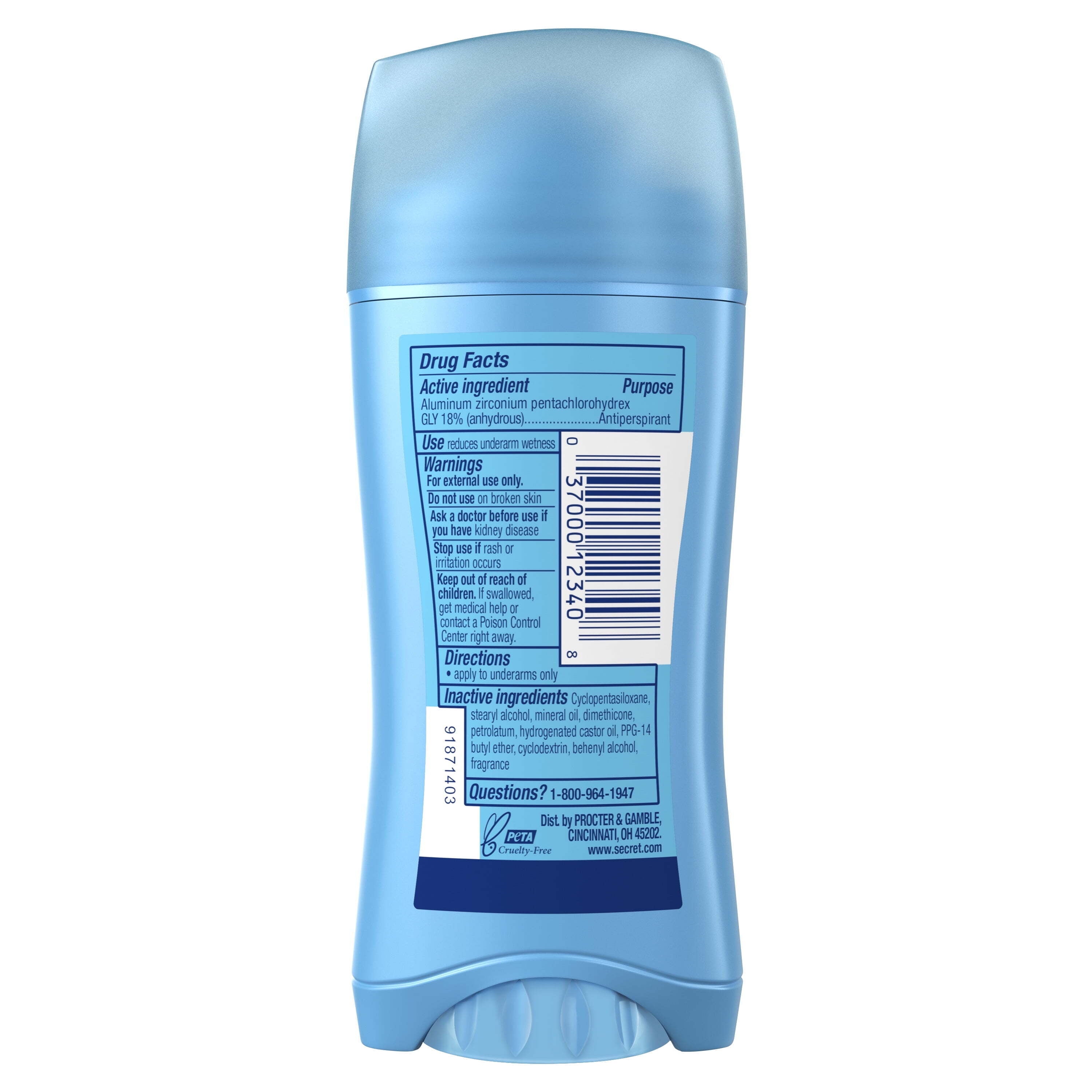 Women's Invisible Solid Antiperspirant and Deodorant, Unscented, 2.6 oz