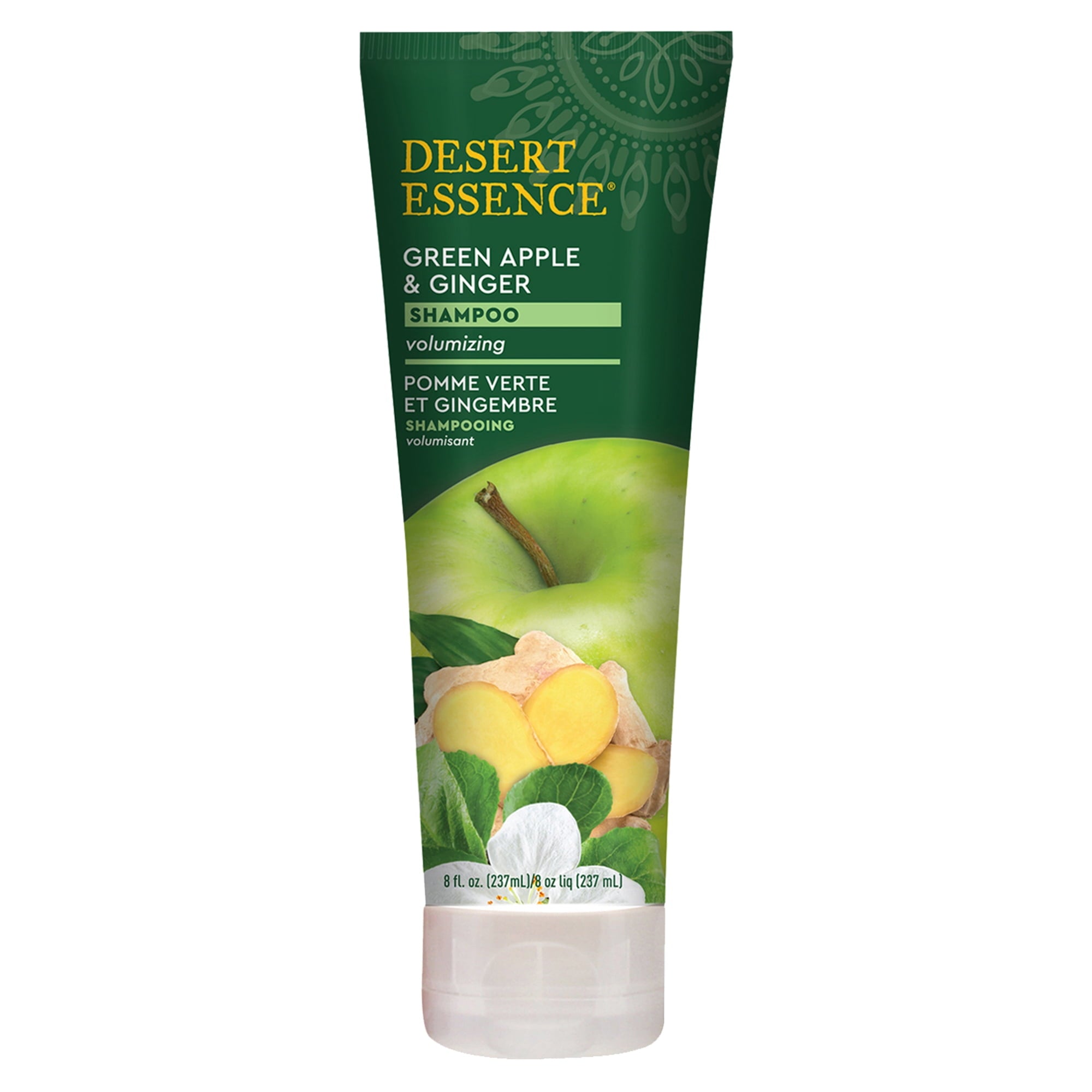 Apple &amp; Ginger Shampoo 8 fl. oz. - Gluten Free - Vegan - Cruelty Free - Volumizing - Fuller Hair - Revitalizes Scalp - Cleansing
