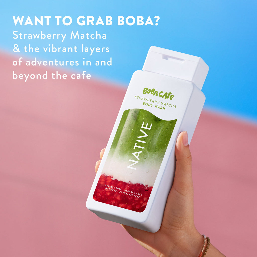 Body Wash, Limited Edition Berry Blossom Tea, Sulfate Free Body Wash for Women &amp; Men, Boba Café, 18 fl oz