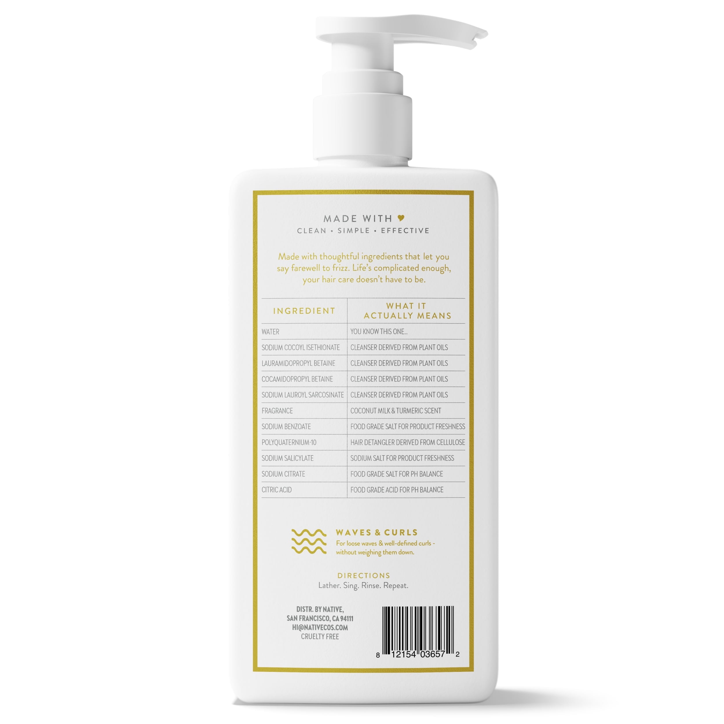 Shampoo Coconut Milk and Turmeric 16.5 fl oz