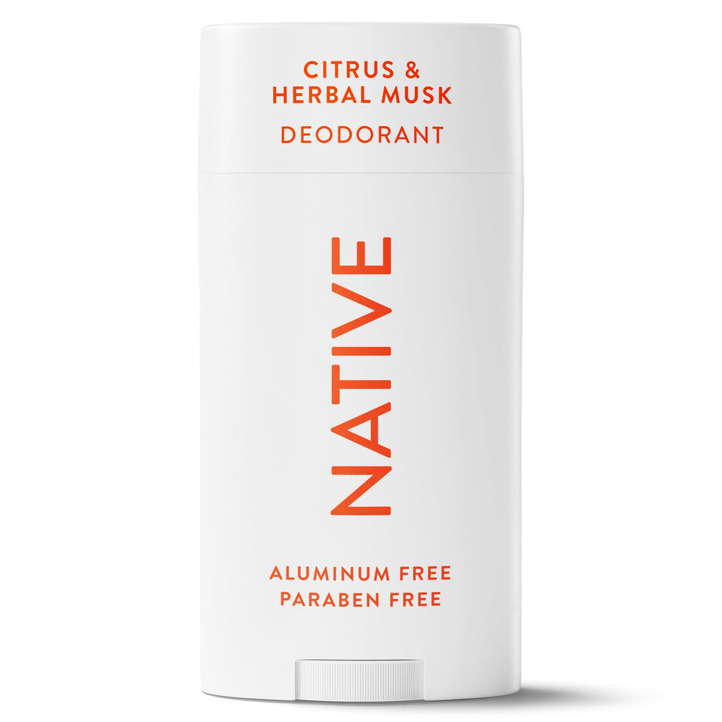 Aluminum Free Deodorant For Men, 72 Hour Solid Deodorant Stick, Citrus &amp; Herbal Musk, 3.1oz