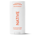 Aluminum Free Deodorant For Men, 72 Hour Solid Deodorant Stick, Citrus &amp; Herbal Musk, 3.1oz