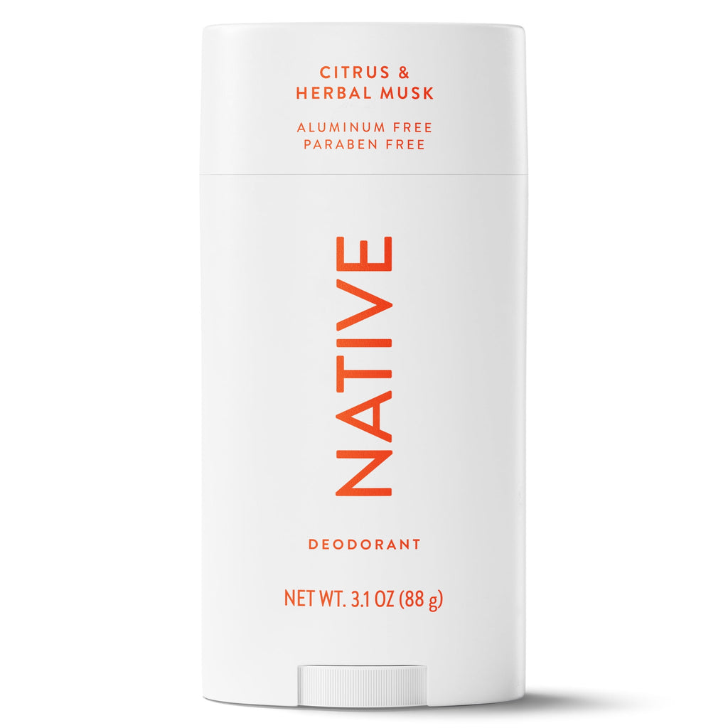 Aluminum Free Deodorant For Men, 72 Hour Solid Deodorant Stick, Citrus &amp; Herbal Musk, 3.1oz
