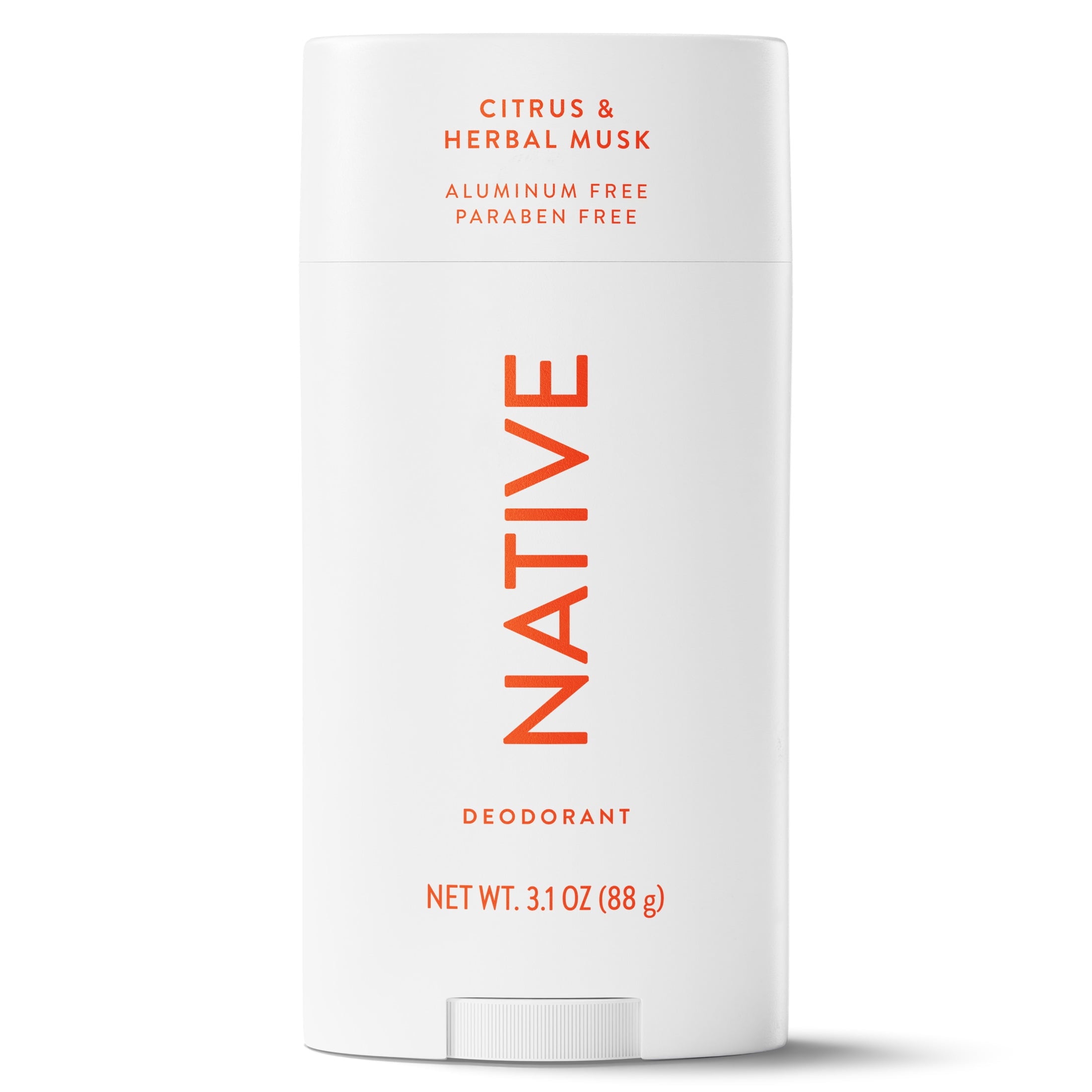 Aluminum Free Deodorant For Men, 72 Hour Solid Deodorant Stick, Citrus &amp; Herbal Musk, 3.1oz