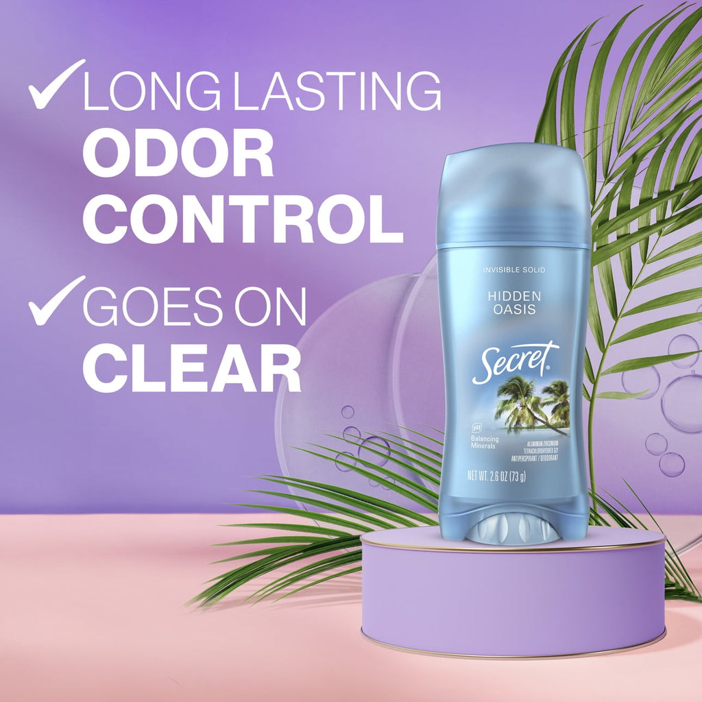 Fresh Invisible Solid Antiperspirant &amp; Deodorant for Women, Hidden Oasis, 2.6oz