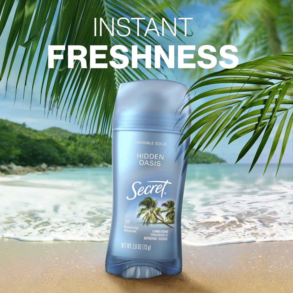 Fresh Invisible Solid Antiperspirant &amp; Deodorant for Women, Hidden Oasis, 2.6oz