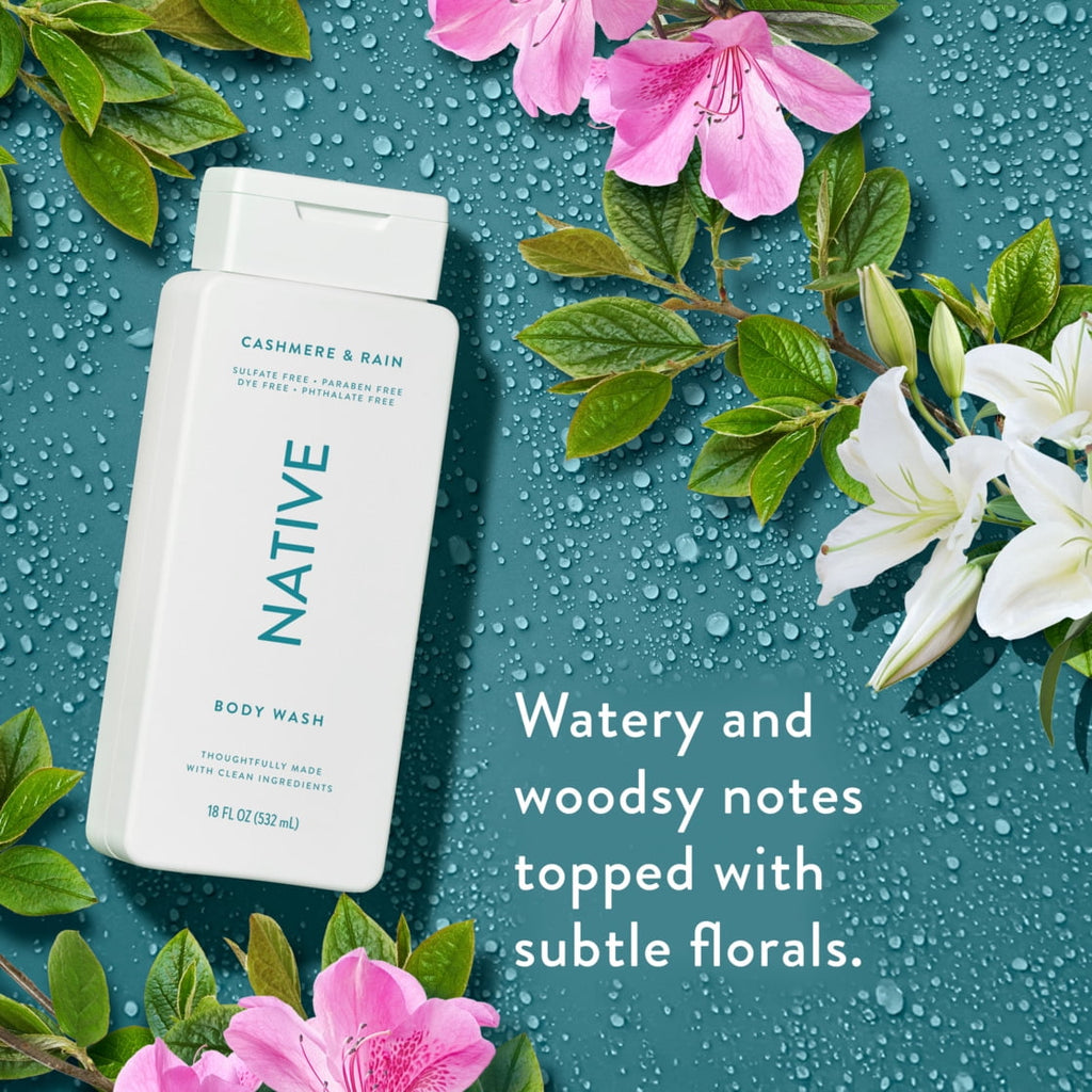Body Wash, Sea Salt &amp; Cedar, Sulfate Free, Naturally Derived Ingredients, 24hr Freshness, for Women &amp; Men, 18 fl oz